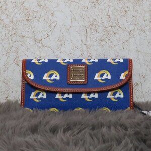 Dooney & Bourke NFL Los Angeles Rams Continental Clutch Wallet (Blue)